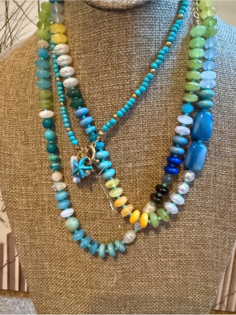 Colorful  Beaded Necklaces - Vibrant Tropical Collection Colors. 🐠🌴🌺🏝️💜💚🩵